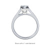 The Queen Diamond - 0,50 ct diament centralny + 0,64 ct kamienie boczne Pierścionek z diamentem z białego złota