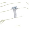 The Queen Diamond - 1,00 ct diament centralny + 0,60 ct kamienie boczne Pierścionek z diamentem z białego złota