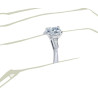 The Queen Diamond - 0,70 ct diament centralny + 0,30 ct kamienie boczne Pierścionek z diamentem z białego złota