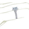 The Queen Diamond - 1,00 ct diament centralny + 0,70 ct kamienie boczne Pierścionek z diamentem z białego złota