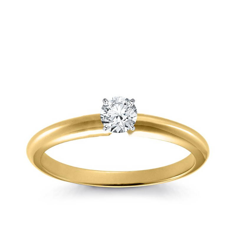 Original Empire Pierścionek z diamentem 0,20ct z żółtego złota