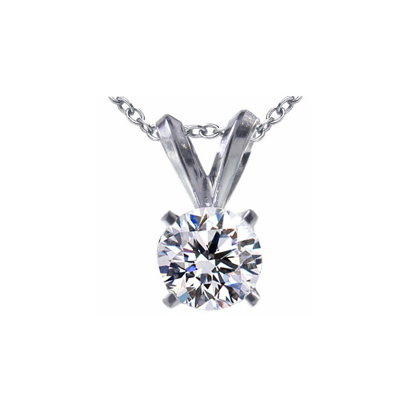 Original Empire 1,50 ct zawieszka z diamentem z białego złota