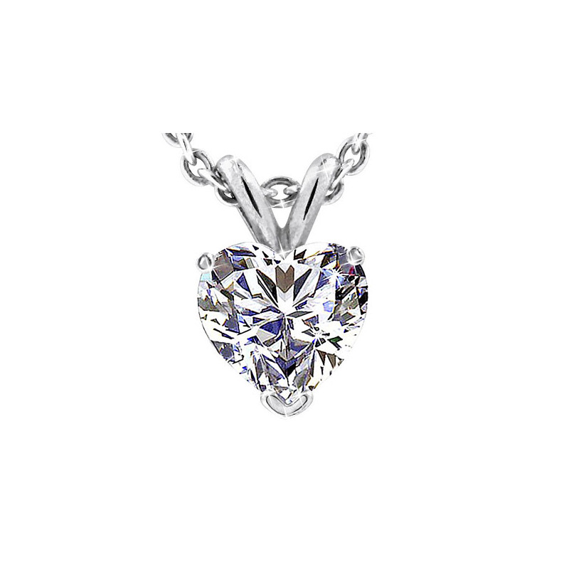 Original Empire 3,00 ct zawieszka z diamentem z białego złota