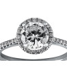 The Queen Diamond 1,00 ct diament centralny + 0,30 ct PIERŚCIONEK HALO Z BIAŁEGO ZŁOTA