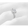 The Queen Diamond 1,00 ct diament centralny + 0,23 ct PIERŚCIONEK HALO Z BIAŁEGO ZŁOTA