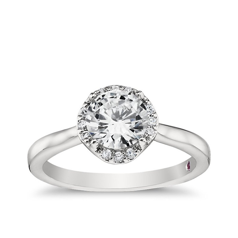 The Queen Diamond 1,00 ct diament centralny + 0,17 ct PIERŚCIONEK HALO Z BIAŁEGO ZŁOTA