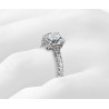 The Queen Diamond 1,00 ct diament centralny + 0,65 ct PIERŚCIONEK HALO Z BIAŁEGO ZŁOTA