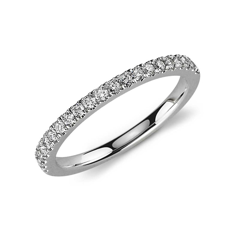 Original Empire 0,30 ct Obrączka z diamentami z białego złota