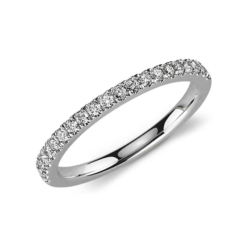 Original Empire 0,30 ct Obrączka z diamentami z białego złota