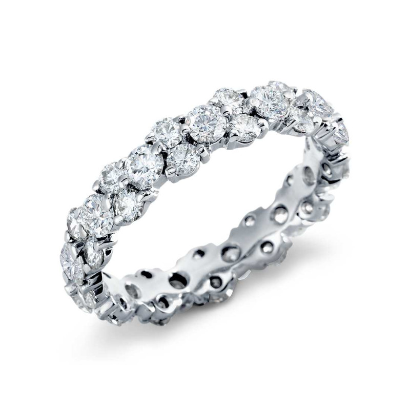 Original Empire 2,33 ct Obrączka z diamentami z białego złota