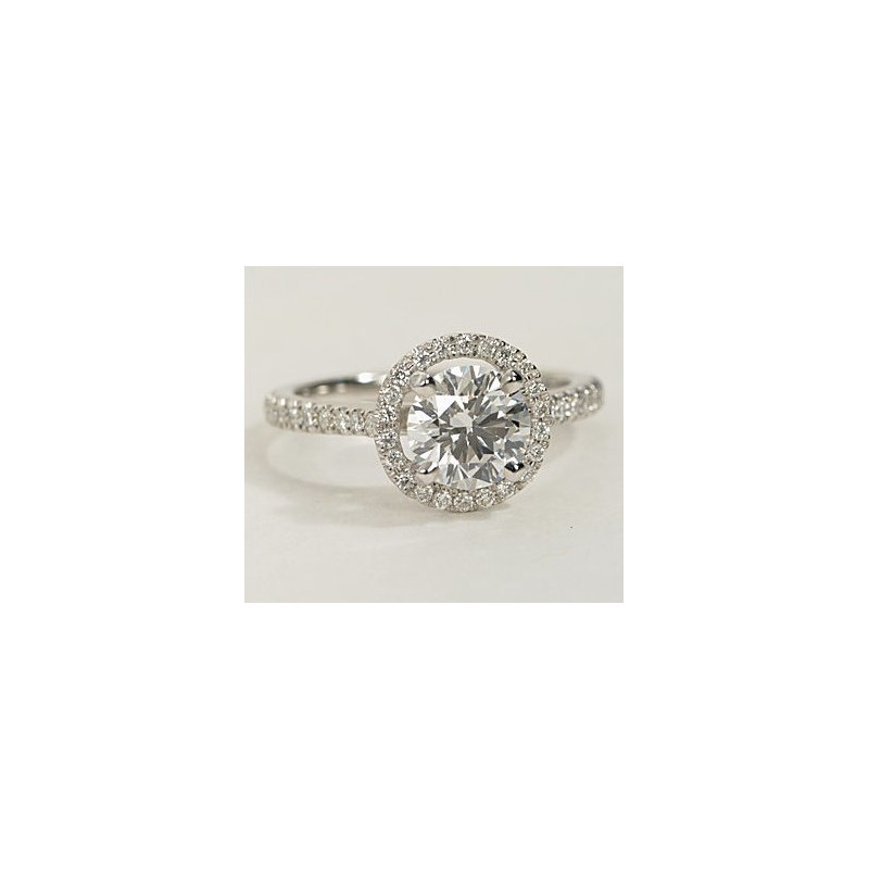 The Queen Diamond 1,00 ct diament centralny + 0,30 ct PIERŚCIONEK HALO Z BIAŁEGO ZŁOTA