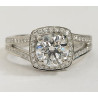 The Queen Diamond 1,00 ct diament centralny + 0,48 ct PIERŚCIONEK HALO Z BIAŁEGO ZŁOTA