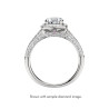 The Queen Diamond 1,00 ct diament centralny + 0,48 ct PIERŚCIONEK HALO Z BIAŁEGO ZŁOTA