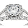 The Queen Diamond 1,00 ct diament centralny + 0,48 ct PIERŚCIONEK HALO Z BIAŁEGO ZŁOTA