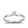 The Great 1884 - Pierścionek z diamentem 0,30ct princess cut E VS2 z białego złota