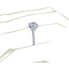 The Queen Diamond - 1,50 ct diament centralny + 0,42 ct kamienie boczne Pierścionek z diamentem z białego złota