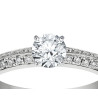 The Queen Diamond - 0,50 ct diament centralny + 0,64 ct kamienie boczne Pierścionek z diamentem z białego złota