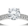 The Queen Diamond - 1,00 ct diament centralny + 0,64 ct kamienie boczne Pierścionek z diamentem z białego złota