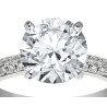 The Queen Diamond - 2,50 ct diament centralny + 0,64 ct kamienie boczne Pierścionek z diamentem z białego złota