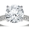 The Queen Diamond - 3,00 ct diament centralny + 0,64 ct kamienie boczne Pierścionek z diamentem z białego złota