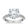 The Queen Diamond - 4,00 ct diament centralny + 0,64 ct kamienie boczne Pierścionek z diamentem z białego złota