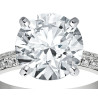 The Queen Diamond - 4,00 ct diament centralny + 0,64 ct kamienie boczne Pierścionek z diamentem z białego złota