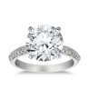 The Queen Diamond - 5,00 ct diament centralny + 0,64 ct kamienie boczne Pierścionek z diamentem z białego złota