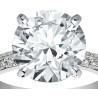The Queen Diamond - 5,00 ct diament centralny + 0,64 ct kamienie boczne Pierścionek z diamentem z białego złota