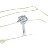 The Queen Diamond - 3,00 ct diament centralny + 0,60 ct kamienie boczne Pierścionek z diamentem z białego złota