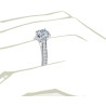 The Queen Diamond - 1,50 ct diament centralny + 0,64 ct kamienie boczne Pierścionek z diamentem z białego złota