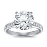 The Queen Diamond - 5,00 ct diament centralny + 0,64 ct kamienie boczne Pierścionek z diamentem z białego złota