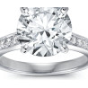 The Queen Diamond - 5,00 ct diament centralny + 0,64 ct kamienie boczne Pierścionek z diamentem z białego złota