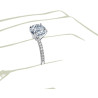 The Queen Diamond - 2,50 ct diament centralny + 0,36 ct kamienie boczne Pierścionek z diamentem z białego złota