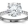 The Queen Diamond - 2,50 ct diament centralny + 0,36 ct kamienie boczne Pierścionek z diamentem z białego złota