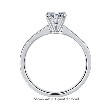 The Queen Diamond - diament centralny + 0,60 ct kamienie boczne Pierścionek z diamentem z białego złota