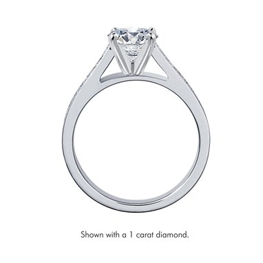 The Queen Diamond - diament centralny + 0,64 ct kamienie boczne Pierścionek z diamentem z białego złota