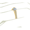 The Queen Diamond - 0,40 ct  diament centralny + 0,48 ct kamienie boczne Pierścionek z diamentem z żółtego złota