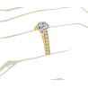 The Queen Diamond - 0,70 ct  diament centralny + 0,48 ct kamienie boczne Pierścionek z diamentem z żółtego złota