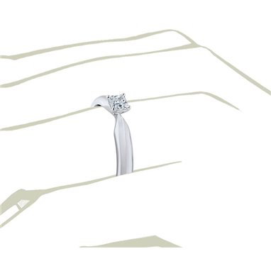 The Great 1884 - Pierścionek z diamentem 0,20ct z białego złota