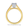 The Queen Diamond - 4,00 ct  diament centralny + 0,48 ct kamienie boczne Pierścionek z diamentem z żółtego złota