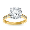 The Queen Diamond - 5,00 ct  diament centralny + 0,48 ct kamienie boczne Pierścionek z diamentem z żółtego złota
