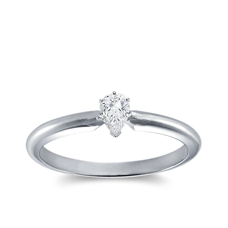 Original Empire Pierścionek z diamentem 0,20ct z białego złota