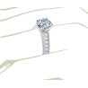 The Queen Diamond - 2,00 ct diament centralny + 0,60 ct kamienie boczne Pierścionek z diamentem z białego złota