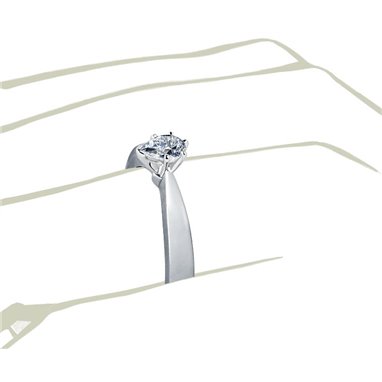 The Great 1884 - Pierścionek z diamentem 0,20ct z białego złota