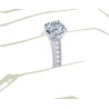 The Queen Diamond - 2,50 ct diament centralny + 0,60 ct kamienie boczne Pierścionek z diamentem z białego złota