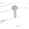 The Queen Diamond - 3,00 ct diament centralny + 0,60 ct kamienie boczne Pierścionek z diamentem z białego złota