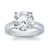 The Queen Diamond - 5,00 ct diament centralny + 0,60 ct kamienie boczne Pierścionek z diamentem z białego złota