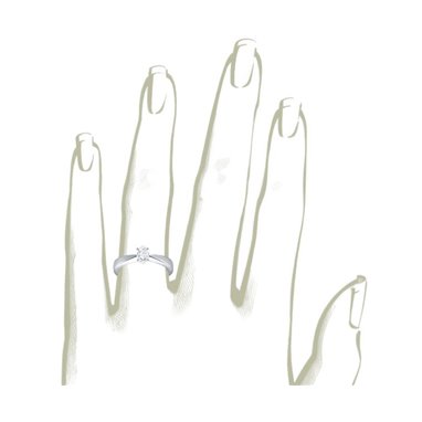 The Great 1884 - 0,20 ct Pierścionek z diamentem owalnym