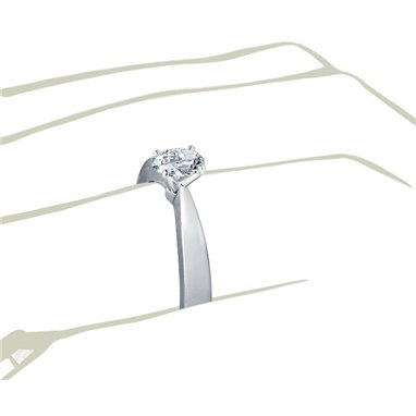 The Great 1884 - 0,20 ct Pierścionek z diamentem owalnym