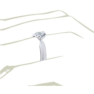 The Great 1884 - 0,20 ct Pierścionek z diamentem owalnym